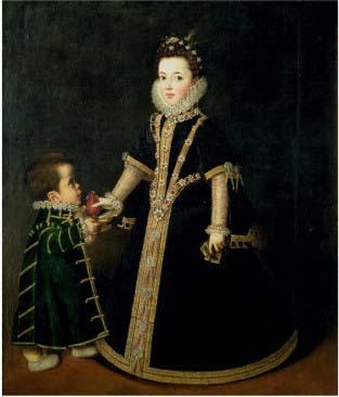Sofonisba Anguissola Girl with a dwarf, thought to be a portrait of Margarita of Savoy, daughter of the Duke and Duchess of Savoy Germany oil painting art